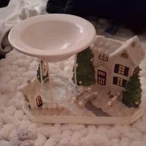 Yankee Candle Ceramic Winter Village Candle Tart Holder